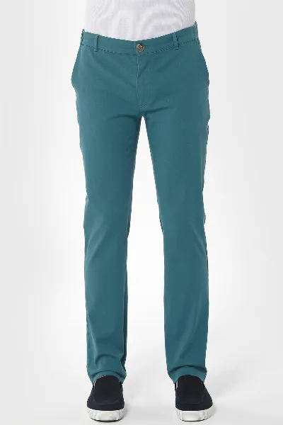 ORGANICATION ORGANICATION Herren vegan Chino-Hose Petrolgrün