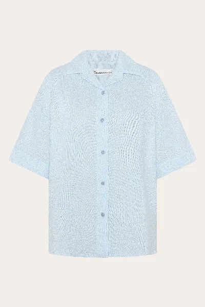 KnowledgeCotton Apparel KnowledgeCotton Apparel Damen vegan Hemd Damen Struktur Kurzarm Skyway