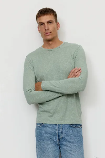 recolution Recolution Herren vegan Longsleeve Maca Salbei Grün