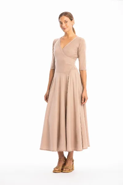 RAVENS VIEW IBIZA RAVENS VIEW IBIZA Damen vegan Kleid Veronika Taupe Brown