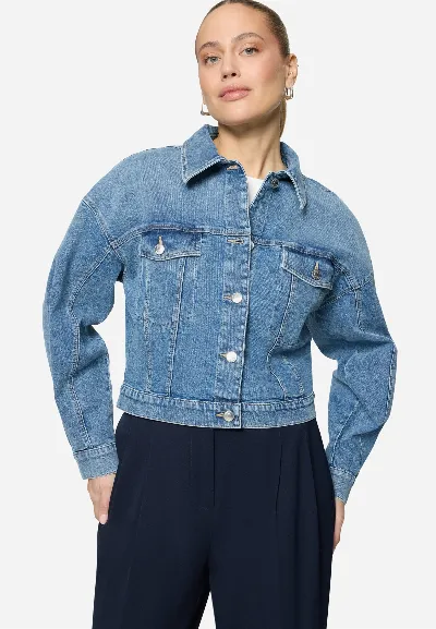 zero Jeansjacke kurz mit Knopfleiste