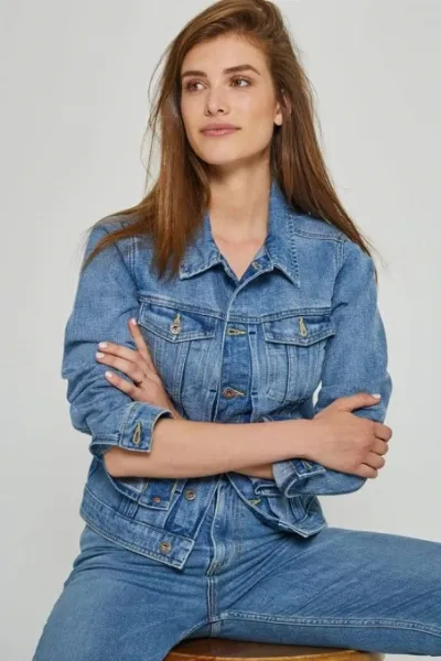 Kuyichi Kuyichi Damen vegan Jeansjacke Chelsea Vintage Hell
