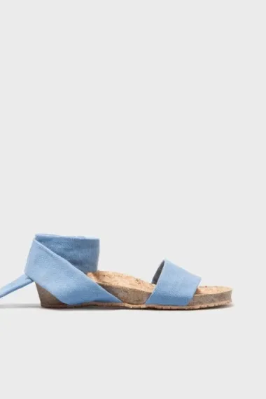 Momoc Momoc Damen vegan Sandale Pastellblau