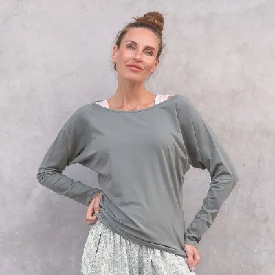 Jaya Jaya YANTI - Damen - Longsleeve für Yoga und Freizeit aus Biobaumwolle