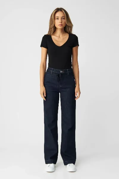 DAWN Jeans Dew Flared French Pocket Raw Blue