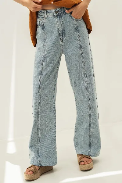 Näz Näz Damen vegan Jeans Elsa Light Denim Blau
