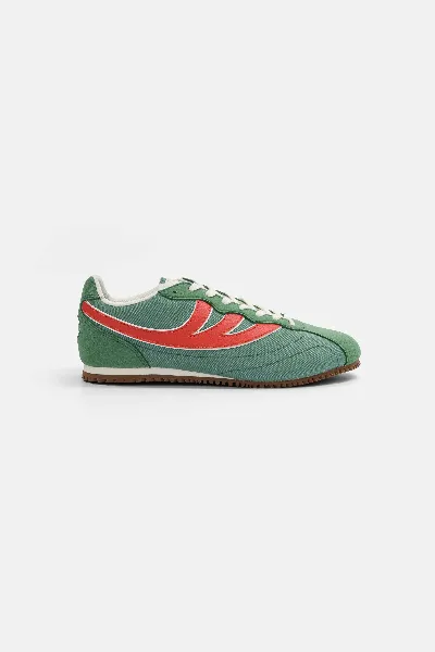 MoEa MoEa Herren vegan Sneaker Rise Green & Red Corn