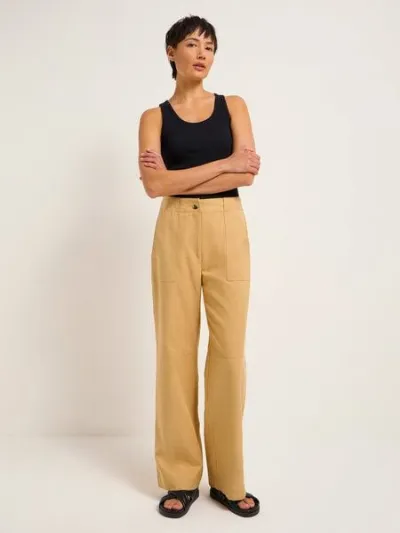 LANIUS LANIUS Marlenehose mit aufgesetzten Taschen aus TENCEL Lyocell und Bio-Baumwolle