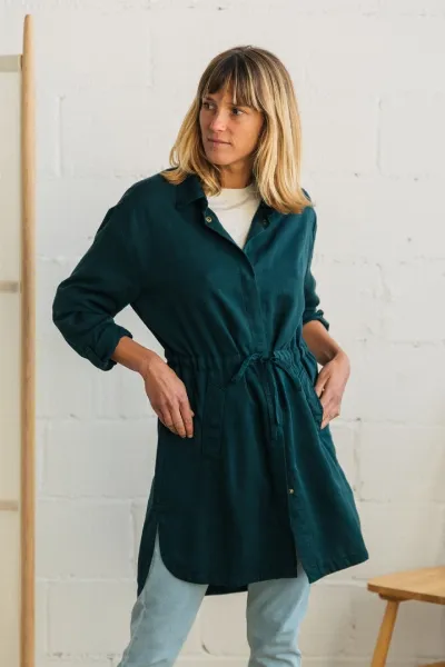 TWOTHIRDS TWOTHIRDS Damen vegan Jacke Thule Tiefsee Grün