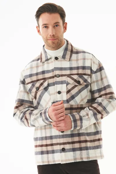ORGANICATION ORGANICATION Herren vegan Ãœberhemd Flanell Karo