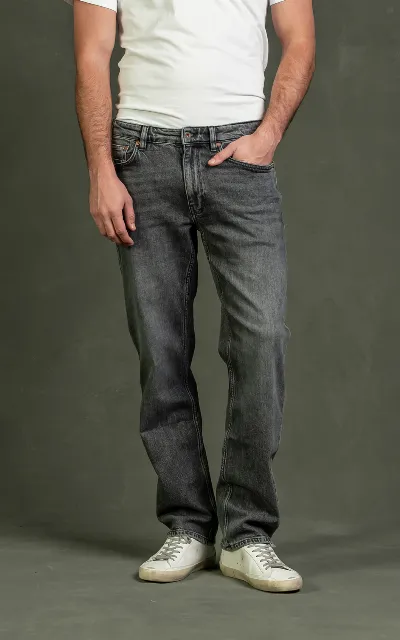 Kuyichi Kuyichi Herren vegan Jeans Scott Regular Charcoal Fade