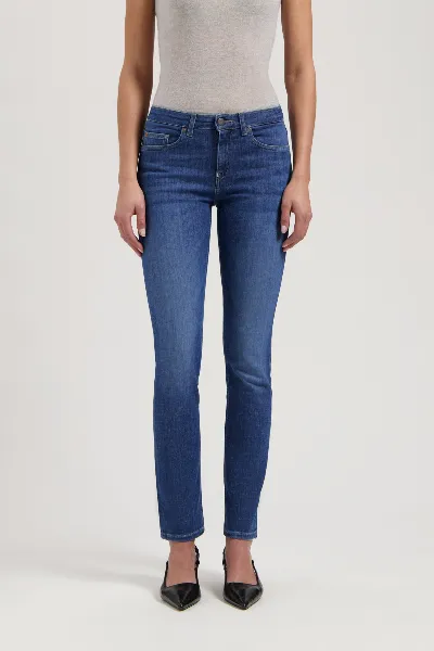 MUD Jeans MUD Jeans Damen vegan Jeans Low Slim Faye Stone Indigo
