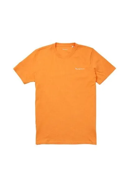 KnowledgeCotton Apparel KnowledgeCotton Apparel Regular Trademark Chest Print T-Shirt GOTS/Vegan