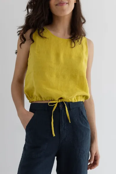 TWOTHIRDS TWOTHIRDS Damen vegan Top Kalaoa Golden Green