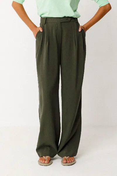 SKFK SKFK Damen vegan Hose Haide Grün