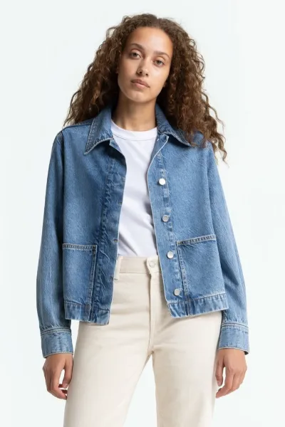 Kings Of Indigo Kings of Indigo Damen vegan Jacke Ota Cindy Mid Washed