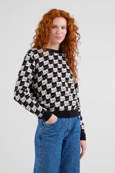 dedicated Pullover Arendal Pepita Cats