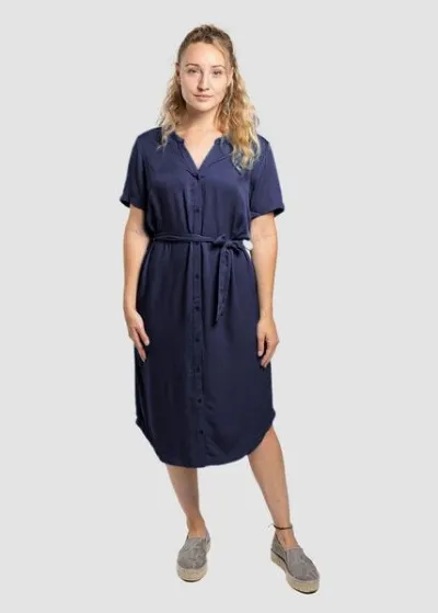 Zerum Zerum Kurzarm-Kleid Modell: Finja aus EcoVero Viskose