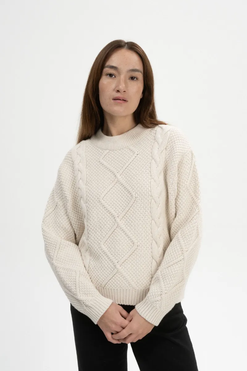 MELA Strickpullover Zopfmuster Samaira