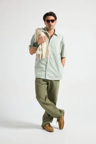 Trendsplant Trendsplant Mechanic Box Seaqual®Yarn S/S Shirt Green Stripes