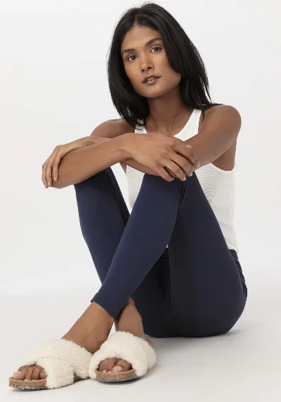hessnatur hessnatur Damen Leggings PURE BALANCE aus Bio-Baumwolle und TENCEL™ Modal - blau