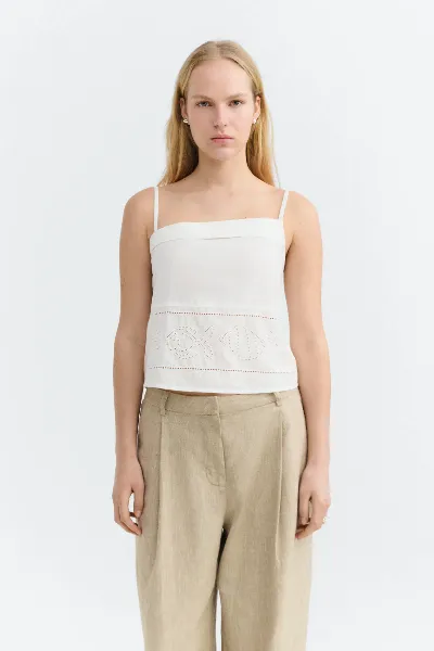 thinking mu Thinking MU Damen vegan Top Raida Bestickt