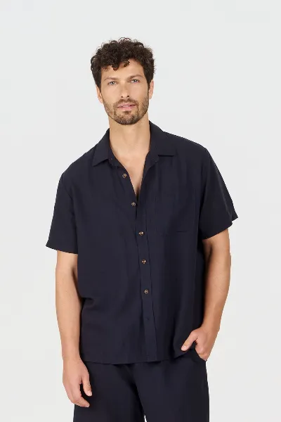 KOMODO KOMODO Herren vegan Hemd Loyle Navy