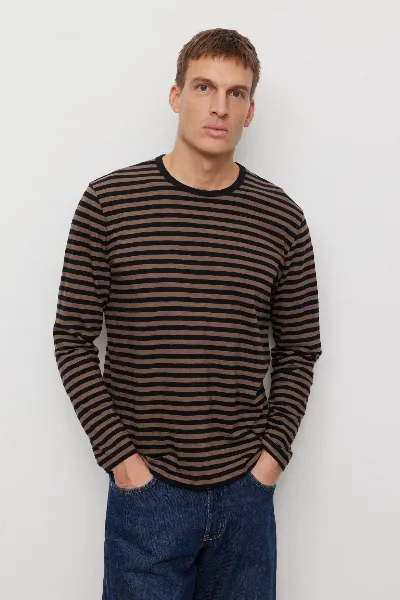 recolution Recolution Herren vegan Langarmshirt Maca Stripes Vintage