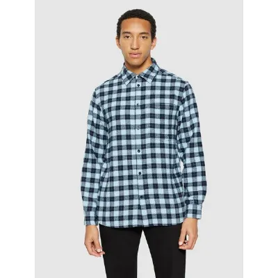 KnowledgeCotton Apparel KnowledgeCotton Apparel Kariertes Checked Hemd Loose Fit aus Bio-Baumwolle