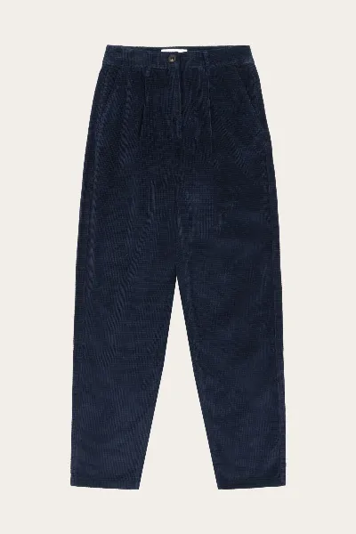 KnowledgeCotton Apparel KnowledgeCotton Apparel Damen vegan Hose Damen Chloe Corduroy Night Sky