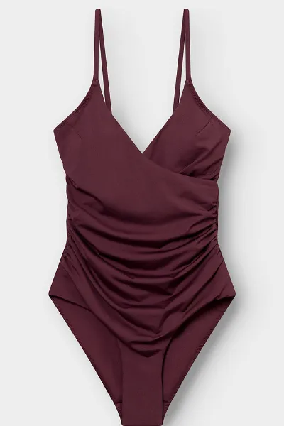 Dedicated DEDICATED Damen vegan Badeanzug Klinte Burgundy