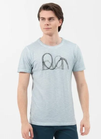 ORGANICATION ORGANICATION Garment Dyed T-Shirt aus Bio-Baumwolle mit Print