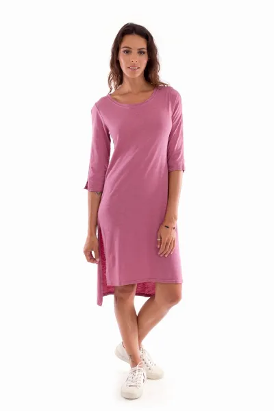 RAVENS VIEW IBIZA RAVENS VIEW IBIZA Damen vegan Kleid Mit Langen Ã„rmeln Mia Violet