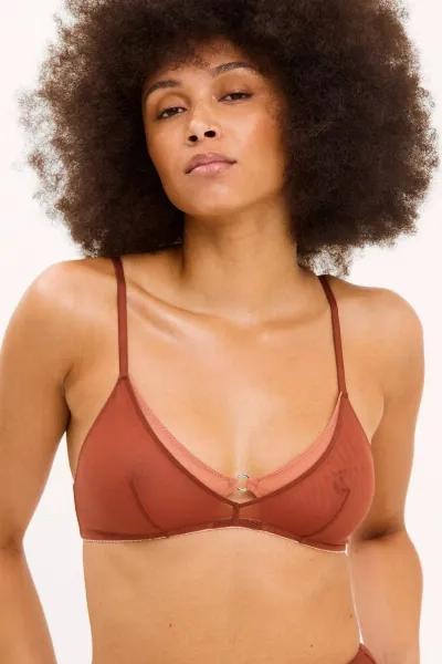 Understatement Understatement Damen vegan Bh Mesh Double Triangle Rost