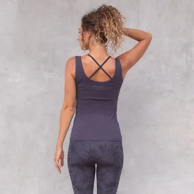 Jaya Jaya GAYATRI - Damen - Top für Yoga, Dance und Everyday mit Cache-Coeur vorne aus GOTS-zertifizierter Biobaumwolle