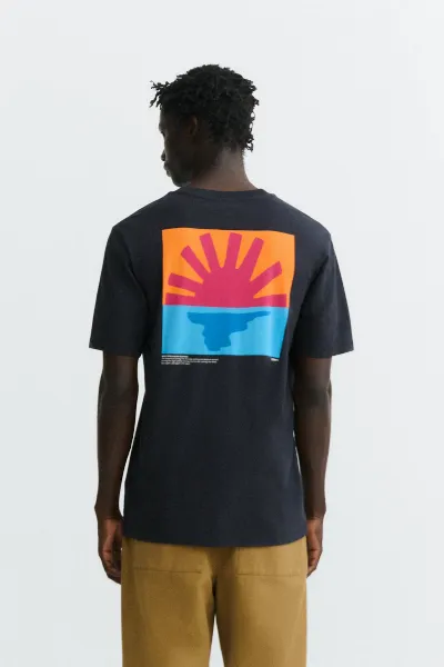 thinking mu Thinking MU Herren vegan T-Shirt Mediterranean Sunrise In Zach Navy