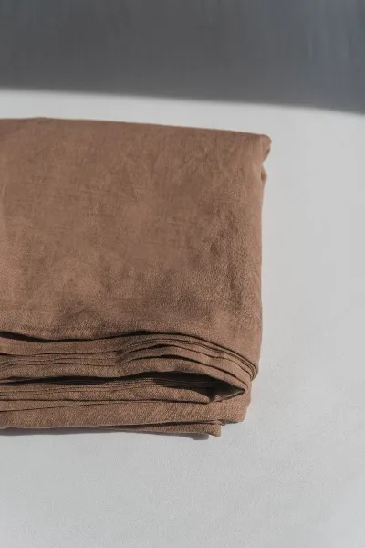 AmourLinen AmourLinen unisex vegan Bettlaken Rosig Braun