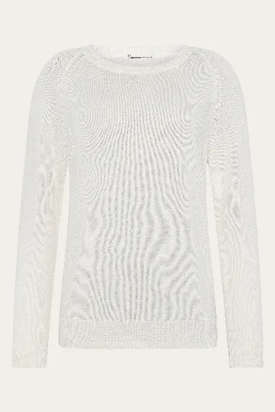 KnowledgeCotton Apparel KnowledgeCotton Apparel Damen vegan Pullover Damen Rundhalsausschnitt Egret