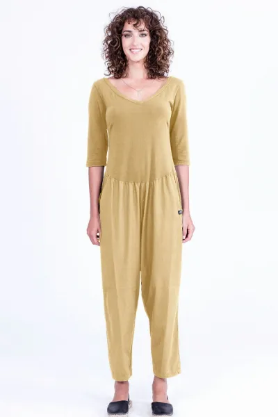 RAVENS VIEW IBIZA RAVENS VIEW IBIZA Damen vegan Jumpsuit Midnight Mono Camel