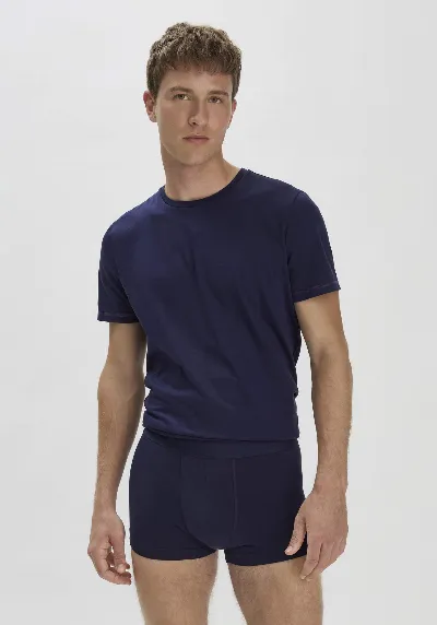 hessnatur hessnatur Herren Pants Regular Cut COTTON MIX aus Bio-Baumwolle - blau - Größe 6 = L