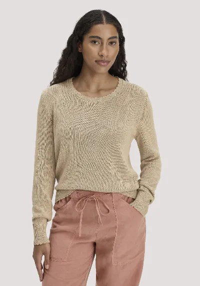 hessnatur hessnatur Damen Strick Pullover Relaxed aus Leinen mit Bio-Baumwolle und LENZING™ ECOVERO - beige