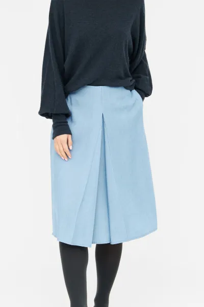 WiDDA WiDDA Damen vegan Skirt Pleat Blue