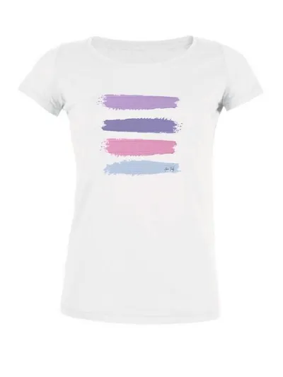 Human Family Human Family Damen Bio T-Shirt Desires - Stripes in weiss und schwarz