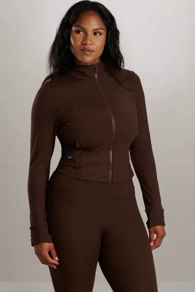SEAAV SEAAV Damen vegan Sporttop Harbor Zip Kaffeebohne