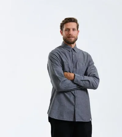 Gary Mash GARY MASH Herrenhemd Chambray aus Biobaumwolle