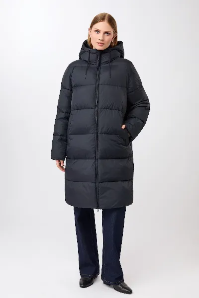 LangerChen LangerChen Damen vegan Mantel Lightweight Quilted Midnight