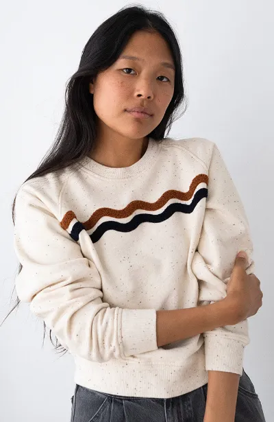 TWOTHIRDS TWOTHIRDS Damen vegan Pullover Fassol Ecru Neps
