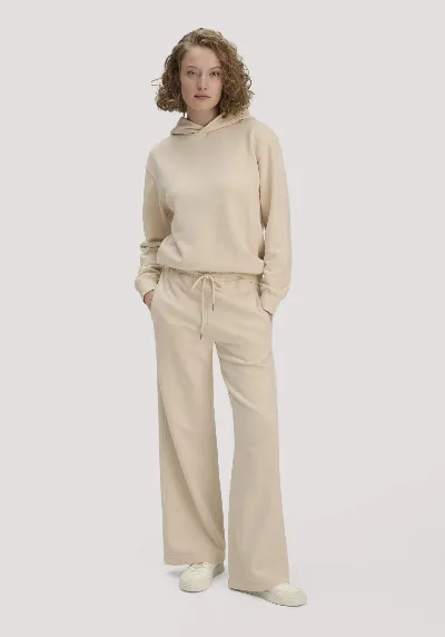 hessnatur hessnatur Damen Sweathose Wide Leg Relaxed aus Bio-Baumwolle - beige