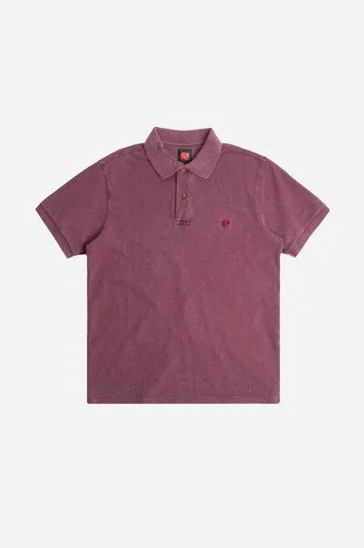 Trendsplant Trendsplant Organic Pigment Dyed Polo Shirt Zinfandel