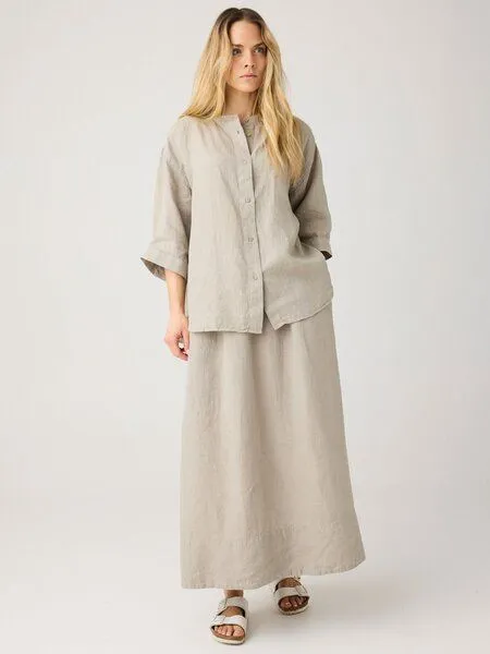 KnowledgeCotton Apparel KnowledgeCotton Apparel Maxi Rock aus Bio-Leinen